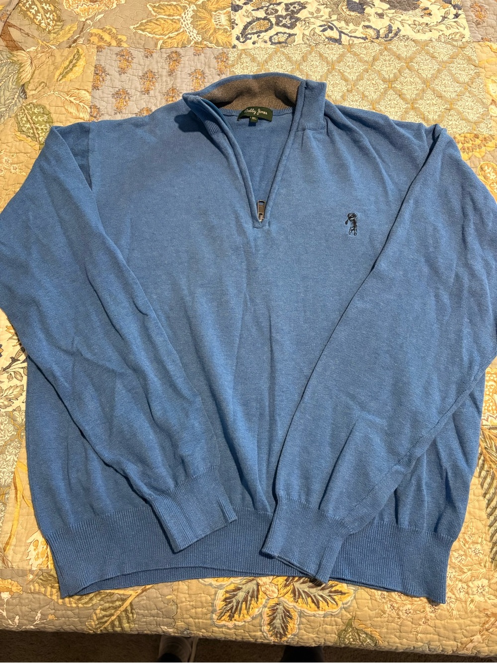 Bobby Jones Men's Light Blue Quarter-Zip Sweater